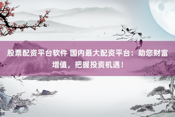 股票配资平台软件 国内最大配资平台：助您财富增值，把握投资机遇！