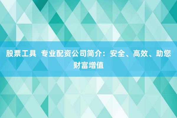 股票工具  专业配资公司简介：安全、高效、助您财富增值